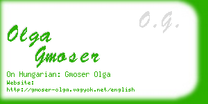 olga gmoser business card